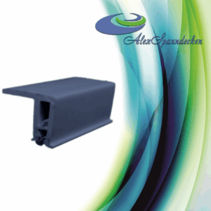 Plastik Deckenprofil schwarz für Textil und PVC