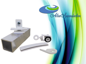 ALU Profil Gardine  SLOTT L3 weiss Set