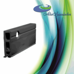 Plastik Wandprofil schwarz für Textil und PVC